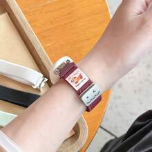 适用于小米手环10/9/8的腊肠犬图案尼龙编织腕带，时尚透气，快拆磁扣，兼容NFC版本，男女通用智能手表表带配件 - 彩色 - 查看 7