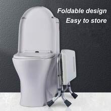 Portable Folding Shower Chair, Height Adjustable With Non-Slip Feet, 275lbs Capacity For Bathroom - White - View 5