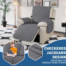 YSTYLE Single-Seater Reclining Armchair Cover, Armchair Cover With Armrests, Single-Seater Armchair Cover With Armrests, Armchair Cover With Elastic Band, Reclining Sofa Cover - Light Grey - View 2