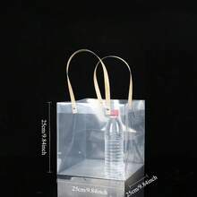 30/20/10pcs Transparent PVC Gift Bags, Birthday Party Gift Packaging Handbag, Gift Bags, Souvenirs Packaging Bags - Clear - View 13
