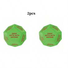 1/2/3 Stücke Weihnachtsmann Geschenk Austausch Würfel - 12-seitiges Weihnachtsparty Spiel, mit Feiertags Designs, 3x3x3 Zoll Plastikwürfel, geeignet für Familienunterhaltung, Weihnachtsgeschenkideen, Weihnachtsparty Zubehör, Weihnachtsdekoration, Weihnachtsparty Deko, Weihnachtsparty Spiele