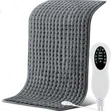 Almohadilla térmica, almohadilla de calor para el dolor de espalda y el alivio de los calambres Manta térmica gruesa y suave, Cojin electrico caliente para aliviar dolores de rodilla, espalda, pierna - Gris - Ver 8