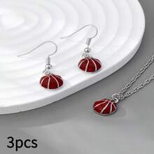 3pcs/Set New Soccer, Basketball, Volleyball Earrings, High-End Minimalist Silver Needle Earrings