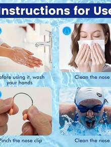 4pcs Comfortable U-Shaped Nose Clip, Adult Silicone Nose Plugs With Steel Frame, Professional Swimmer & Training Use, Fashionable Appearance, Secure Fit - Multicolor - View 6