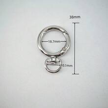 6pcs Heart/Spiral Circle/Spring Ring Keychain New Jewelry Accessories Heart Keyring DIY Small Gift Pendant - Silver 6 Heart Buckle - View 7