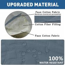 YSTYLE Single-Seater Reclining Armchair Cover, Armchair Cover With Armrests, Single-Seater Armchair Cover With Armrests, Armchair Cover With Elastic Band, Reclining Sofa Cover - Dusty Blue - View 3