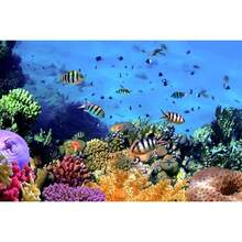2025 Christmas Canvas Wall Art Print 12" X 16" With Timer | LED Lighted Design - Fish Aquarium - View 1