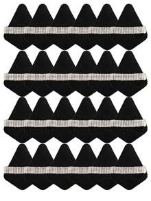 1 pièce/3 pièces/5 pièces/10 pièces/15 pièces/24 pièces Lot d'éponges de maquillage triangulaires noires, velours cristallin à poils courts, doux et collants, à prix abordable, convenant comme cadeau de Noël, cosmétiques, outils de maquillage, articles bon marché, cadeaux, cadeaux pour femmes, cadeaux de Noël - Noir - Voir 6