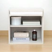 不二贸易 Fujiboeki 立方体箱盖门 白色水洗 宽34.5×深35×高34.5cm 43899 - ホワイトウォッシュ + フリップドア - チェックする 4