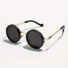 Men's Handmade Retro Lycra Style Fashion Glasses - Rotating Polarized Gradient Lenses, 9-Level Adjustable Frame, Durable Plastic And Magnesium Alloy, Includes Protective Case| Suitable For Travel, Camping, Role-Playing Parties And Events, Camping Glasses, Fashion Glasses, Polished Surface - màu đen - Xem 7