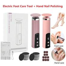 Limador eléctrico 2 en 1 para pies, máquina de pedicura, removedor de piel muerta y callosidades, pulidora de uñas, recargable, herramienta de cuidado de pies 1200mAh