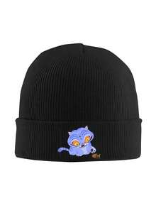 Derpy Playing With Plant Vase Kpopss Demons Hunters Knit Hat Beanie Hats Gym Warm Soft Men Unisex Bonnet Hats Autumn Cool Caps - 黑色 - 查看 1