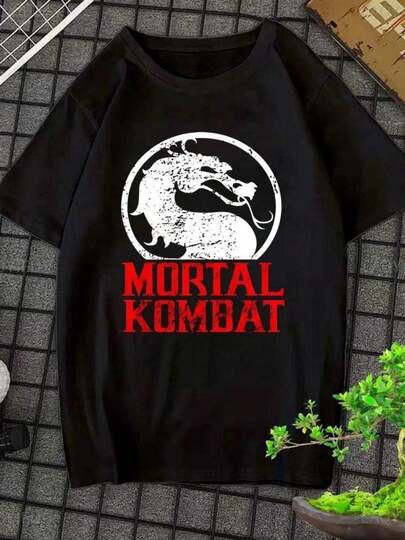 Best-selling Movie MORTAL KOMBATs Printed T-shirt Top Neutral Trendss Harajuku Short Sleeve Unisex Shirt Pattern Large T-shirt
