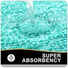 OLANLY Bathroom Rugs 24x16, Extra Soft And Absorbent Microfiber Bath Mat, Non-Slip, Machine Washable, Quick Dry Shaggy Bath Carpet, Suitable For Bathroom Floor, Tub, Shower (Small, Green){Inchcolor_nameinch:InchGreenandWhiteinch,Inchsize_nameinch:Inch24\Inchx16\Inchinch} - Hijau dan Putih - View 5
