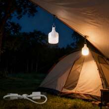 Foco LED recargable con diseño de cápsula, luz de emergencia portátil, 120 W, C4s, blanco frío - Blanco - Ver 3