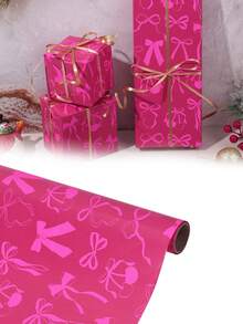 1 Rotolo di carta da regalo a tema natalizio - Disegni festivi per confezioni regalo, decorazioni per feste e celebrazioni natalizie.