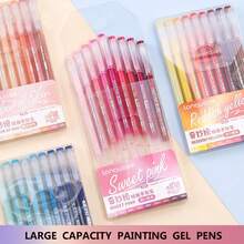 Gel Pens With Fine Point 0.6mm, 9 Colors Drawing Pencils For Adult Coloring Books Smooth Writing Pen Set For Journaling(Dopamine){Inchcolor_nameinch:InchDopamineinch} - 多巴胺 - 查看 8