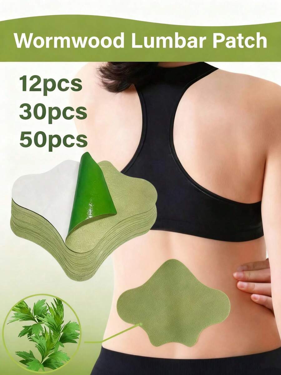 Parche de moxa, parche de hierbas, rodillera, parche de extracto de moxa para rodillera, parche de moxa (adecuado para cuello, hombro, espalda, codo, articulación, músculo, espasmo) - Moxibustión, almohadilla térmica de vitalidad, penetración profunda - Parche en la cintura - Ver 1