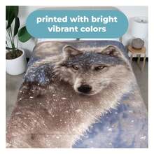 Winter Wolf Throw Blanket - Dawhud Direct Wolf Fleece Blanket For Adults And - 75x90 Inches Soft And Durable Plush For Bed Or Couch - Thoughtful Gift For Animal Lovers, Ultra Soft Flannel Blanket - Winter Must-Have - 彩色 - 查看 7