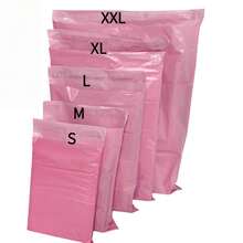 10pcs Pink Courier Bags, Suitable For Clothing, Personal Items Storage, Logistics, Mailing, Portable Packaging Storage Bags, Multipurpose Bags, Holiday Gift Bags - Pink - View 4
