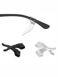 4 Pairs Silicone Eyewear Grips - Anti-Slip Nose Pads & Temple Tips With Secure Lock Design, Invisible Ear Hooks For Glasses Safety During Sports & Daily Use (Perfect Gift For Active Lifestyles & Elderly Users) - Multicolor - View 5