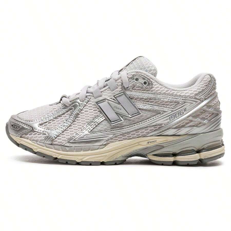 New Balance Unisex Casual Shoes, Bounce-Back Comfort, Suitable For Sports, Daily Commute, Running, Workout, Shock-Absorbing, Durable, Lightweight, Training - Off-white/silver - View 1