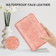 A6 Refillable 6 Ring Faux Leather Budget Binder,Mini Notebook Binder Cover For A6 Filler Paper,Loose Leaf Personal Planner Cover With Magnetic Buckle Closure (Pink){Inchcolor_nameinch:InchPinkinch,Inchsize_nameinch:InchA6inch} - Hồng - Xem 6