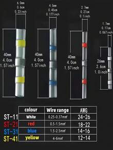 Heat-Shrink Welded Sealed Wire Connectors, High-Quality Waterproof, With Solder Rings For Secure Durability, Straight-Through Electrical Terminals, Suitable For Marine, Automotive, Truck, And Electrical Applications, DIY Insulated Wiring.
