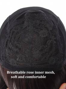 儿童假发和发片 - 黑色直发假发、儿童刘海、合成波波头假发、角色扮演、日常佩戴 - 黑色 - 查看 7