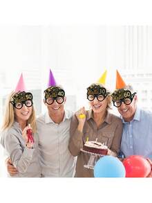12个生日派对纸杯，闪光黑金款，适合18/20/21/30/40/50/60/70岁生日，可用于生日派对装饰、拍照道具。 - 黑金色 - 查看 5