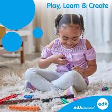 edxeducation Bloques de patrón transparente – Juego de 120 mini frascos – Bloques de patrón de plástico – Clasificación de práctica, patrones, medición y fracciones – Juego sensorial – Manipulador de matemáticas para niños - 1 - Ver 7