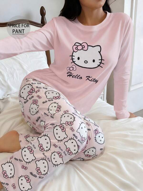 Sanrio 1 Piece Sanrio Hello Kitty Pajamas Pants Costumes Fall Clothes For Women Pajamas Pajama Pants Pjs Winter Clothes For Women Pj Pants Sleepwear For Women Cute Pants Y2k