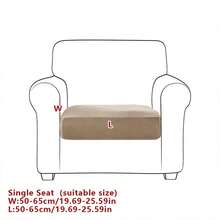 1pc Velvet Sofa Cover Elastic Thicken Anti-Slip Sofa Slipcovers For Living Room Bedroom Outdoor Sofa Protection Pet Stain Prevention 4-Season Sofa Seat Cushion Cover For L-Shaped Single Seat Recliner And 1/2/3/4 Seater Sofas Autumn Home Decor Sofa Throw Cover All Seasons Easy To Install And Remove - 駝色 - 查看 14