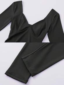 NcmRyu 1件装女士性感露背收腰提臀瑜伽健身连体裤