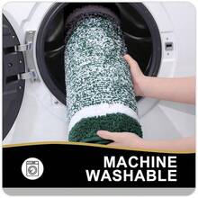 Bathroom Rugs 24x16, Extra Soft And Absorbent Microfiber Bath Mat, Non-Slip, Machine Washable, Quick Dry Shaggy Bath Carpet, Suitable For Bathroom Floor, Tub, Shower (Small, Blackish Green){Inchcolor_nameinch:InchBlackishGreenandWhiteinch,Inchsize_nameinch:Inch24\Inchx16\Inchinch} - 黑色,綠色和白色 - 查看 7