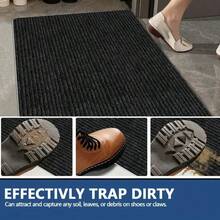 Thảm cửa trước, thảm chào đón chống bẩn, sử dụng trong nhà và ngoài trời, thảm chống trơn trượt, bền và có thể giặt máy, thiết kế mỏng, thích hợp cho cửa sau, sân hiên ngoài trời, hiên nhà, chắc chắn và bền, thảm chào đón thấm hút bùn đất, dùng được cả trong nhà và ngoài trời. - Nhiều màu - Xem 6
