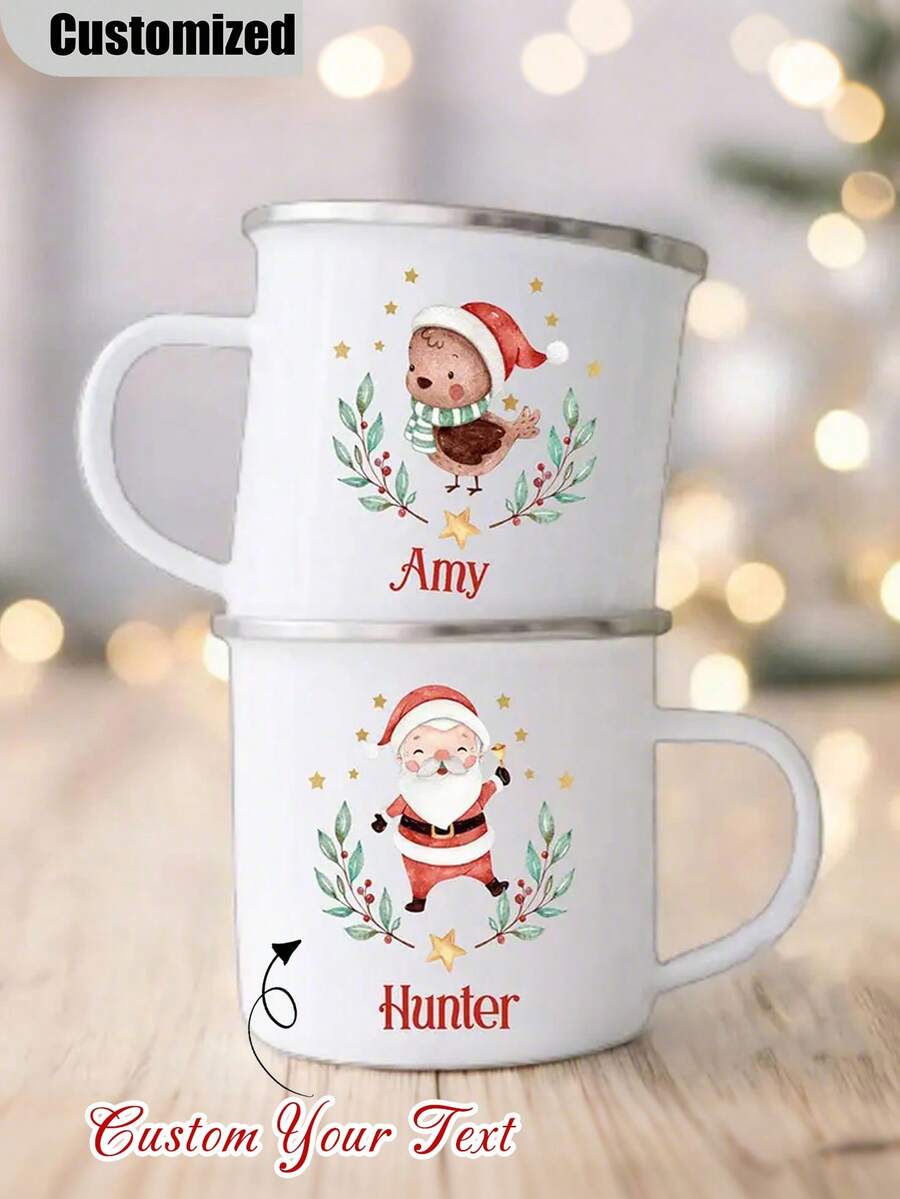Taza de esmalte personalizada con foto, regalo único para ocasiones especiales, taza de café personalizada con foto, taza de camping personalizada, regalo de Navidad personalizado, taza de aniversario personalizada con foto, regalo perfecto para familia y amigos, taza de esmalte de Halloween personalizada, taza personalizada, taza de café personalizada, diseño elegante