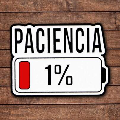 1/2/5 szt. Naklejki PACIENCIA 1% na baterię, trwałe i z ochroną UV | Błyszczące wykończenie | Idealne na laptopy, butelki na wodę, telefony | Idealny prezent dla miłośników książek i czytelników, na powrót do szkoły, prezenty dla miłośników książek, sztuka, obrazy, dekoracja wazonu, naszywka, idealna dekoracja biura, zabawny prezent do pracy lub jako przypomnienie motywacyjne, artykuły szkolne, Bóg, wystrój domu, klasa, naklejki na zamówienie, artykuły dla nauczycieli, Halloween//Boże Narodzenie/cukierek albo psikus, Jezus, dbanie o siebie, artykuły do scrapbookingu, naklejki z literami, zabawne naklejki