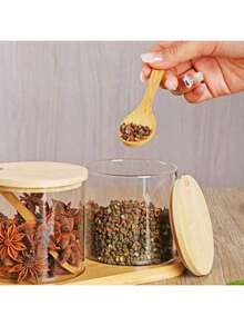 Thickened Moisture-Proof Glass Spice Jar, Home-Use Glass Sealed Seasoning Canister, Salt Can, Kitchen Sugar And Monosodium Glutamate Bottle Canister. - Multicolor - View 6