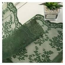 Olive Green Lace Curtains 90 Inch Length 2 PanelsRerto Floral Light Filtering Sheer Curtains For Dining Room Bedroom Boho Neutral Aesthetic Decor 52x90 - 多色616 - 查看 5