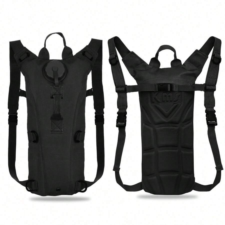 Men's And Women's Outdoor Water Bag Backpack | 3L | Adjustable Straps | Wear-Resistant | Durable Water Replenishment Backpack, Suitable For Hiking, Cycling, Mountaineering, Running, Halloween, Christmas, Thanksgiving Gifts - 黑色 - 查看 1