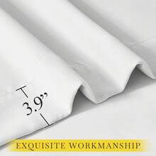 2025  Bedroom Curtains 2 Panels Sets Faux Linen Textured, Pinch Pleated Room Darkening Light/Heat Blocking Window Drapes Thermal Insulated For Living Room, Angora, W50 X L108, 2 Panels - 鉤腰帶 | 灰白色 - 查看 7