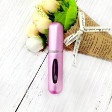 5ml Refillable Perfume Atomizer - Bottom Fill Design For Leakproof Travel, Luxury Aluminum Bottle With Sleek Case, Perfect For Purse & Carry-On - 彩色 - 查看 5