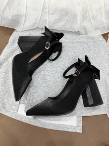 Stile principessa, nuovi tacchi basic in materiale morbido e confortevole, adatti per ragazze, ideali per feste ed eventi, per tutte le stagioni - nero - Visualizzare 13