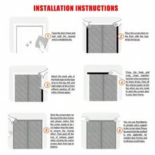 1 Winter Windproof And Warm Door Curtain, Bedroom Door Curtain, Magnetic Household Door Curtain, Punch-Free Encryption Warm Door Curtain, Thickened Household Air Conditioning Insulation Windproof Magnetic Cold Partition Curtain - 灰色 - 查看 10