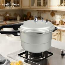 ABKOK 9.5 Quart Aluminum Pressure Cooker,15Psi Induction Compatible With Multiple Pressure Control& Protection,Fast Stewing,Light And Sturdy,Compatible With Gas Stoves & Induction Cookers - 9.5 Quart - View 2