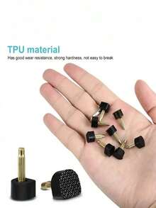 15 Pairs Of 5 Different Size Black High Heel Nail Heel Wear-Resistant Heel Leather Anti-Slip High Heel Accessories - Black - View 6