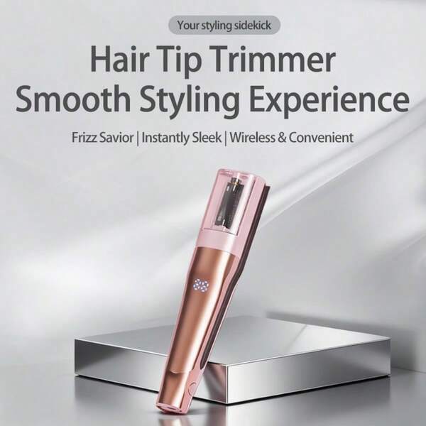 Wireless Forked Trimmer, Wireless Charging Hair Clipper, Long-Lasting Battery Life, Rechargeable And Portable Use, De-Kinky Hair At The Ends, Hair Cuttings Collection, And Non-Harmful To Hair, LCD Display, Gift For Family Members, Holiday Gift