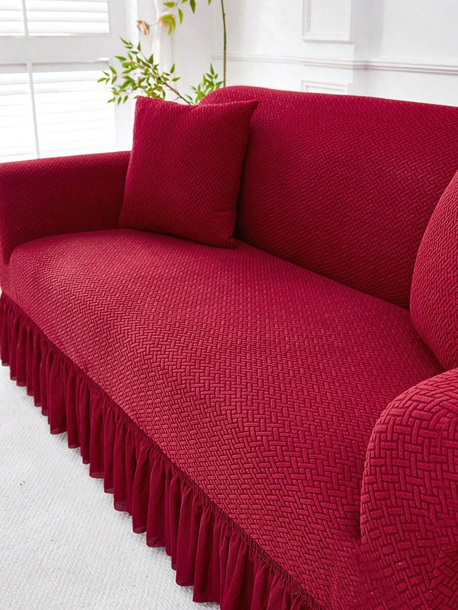 1 Vỏ bọc ghế sofa Jacquard, Vỏ bọc ghế sofa ngắn bằng vải nhung mềm mại cho phòng khách, Vỏ bọc ghế sofa co giãn, dày dặn, chống trượt cho phòng khách, phòng ngủ, ngoài trời, bảo vệ ghế sofa khỏi vết bẩn do thú cưng, vỏ đệm ghế sofa 4 mùa cho ghế sofa chữ L, ghế đơn, ghế tựa và ghế sofa 1/2/3/4 chỗ ngồi, có thể tháo rời và giặt máy.