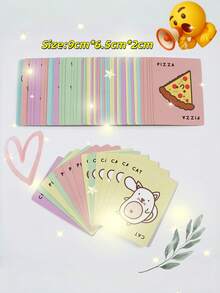 1 Peça Jogo de Cartas Cartoon Fofo de 9cm, Personagens de Desenhos Animados e Animes, Jogos de Tabuleiro em Inglês, Jogo de Entretenimento Poker, Um Jogo de Cartas Fofo Adequado para Reuniões com Amigos, Amigos e Colegas de Classe, Um Jogo de Entretenimento da Moda para o Natal